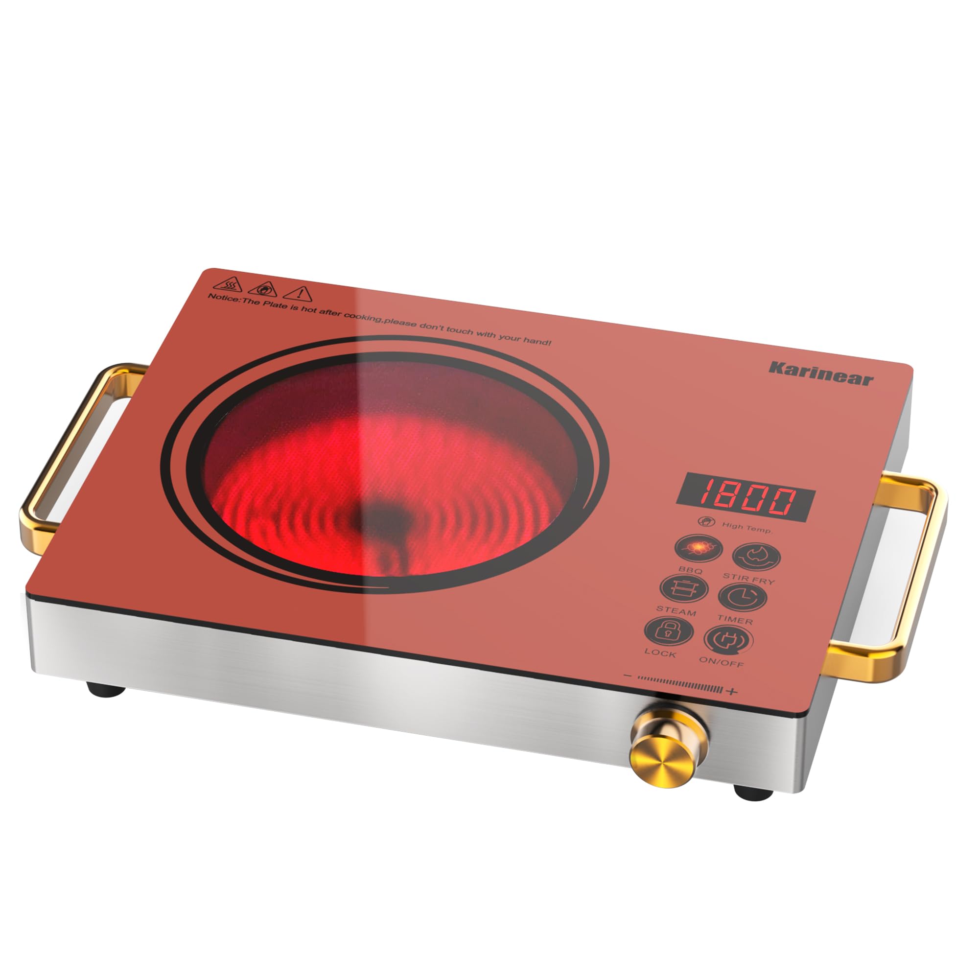 Kitchen Appliances Electric Stove - Karinear Przenośna Kuchenka Elektryczna 110V, 1800W,